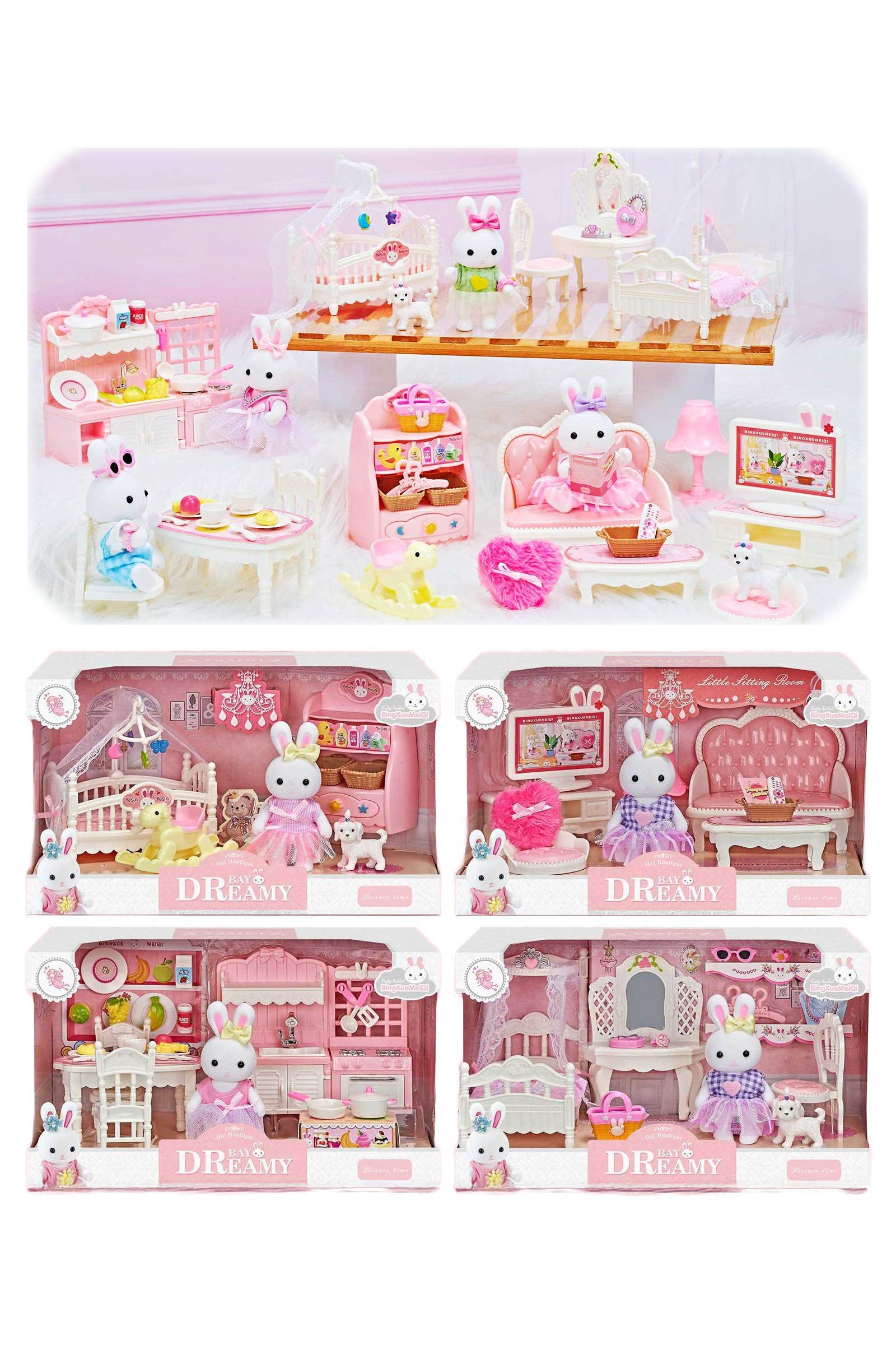 Dreamy Mini Bunny Rabbit Dress Girl Play House