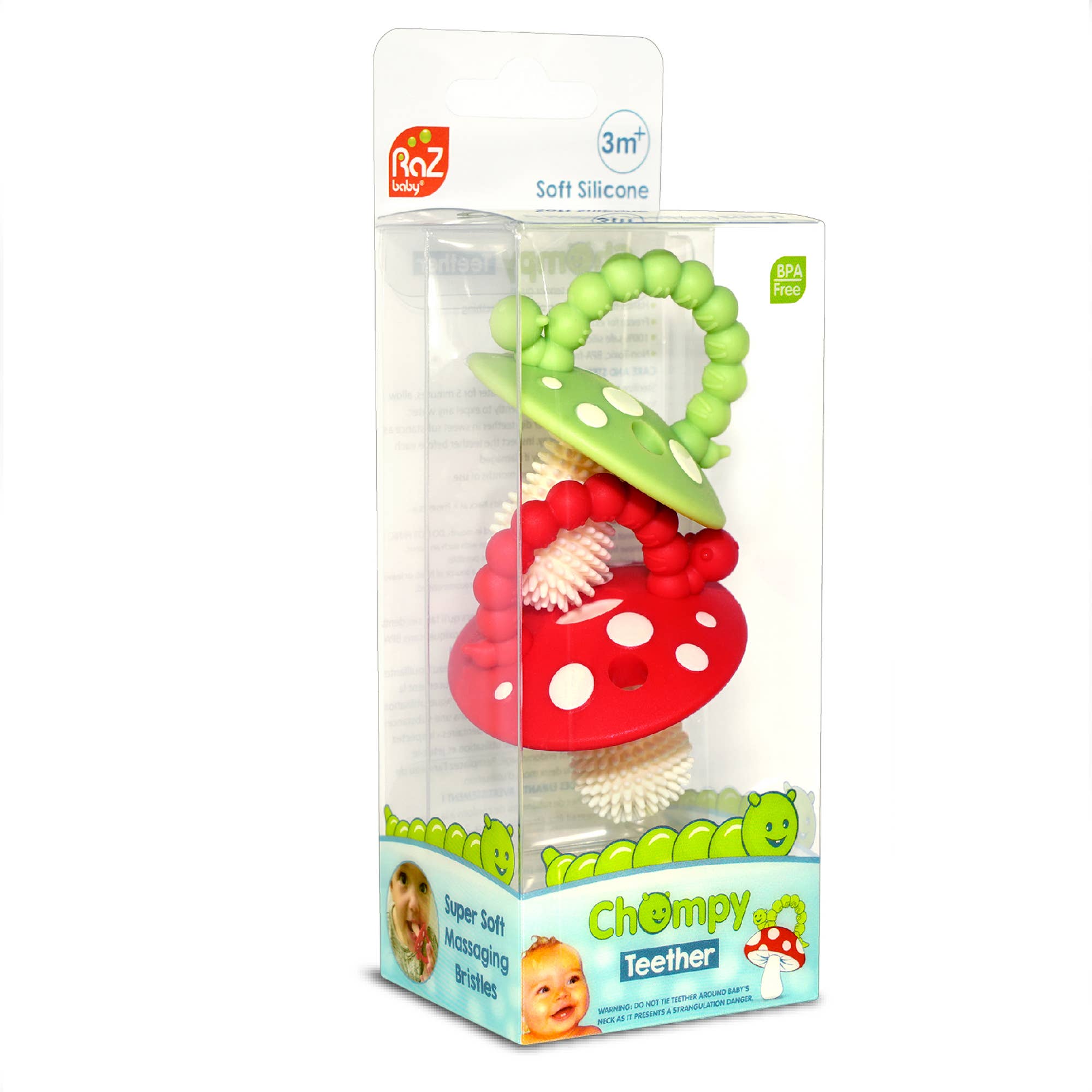 Chompy Mushroom Silicone Teether - 2PK
