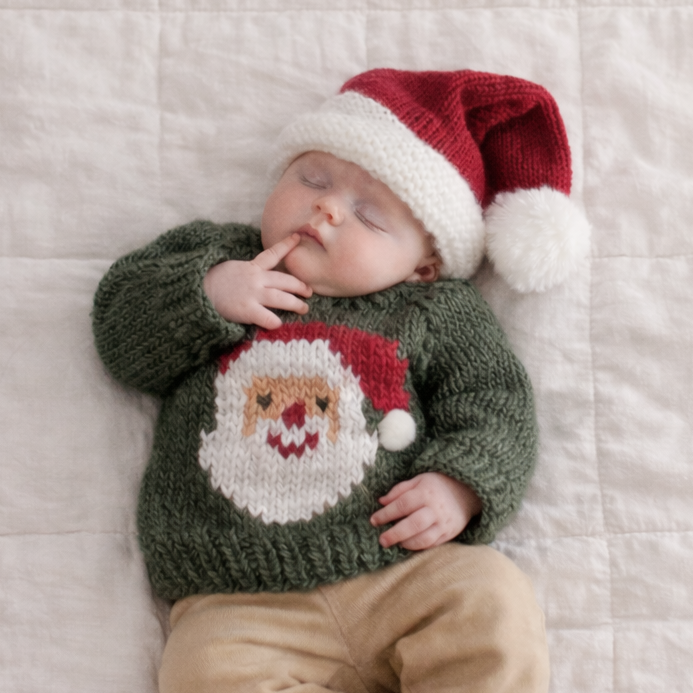 Santa Stocking Hat for Baby Kids & Adult