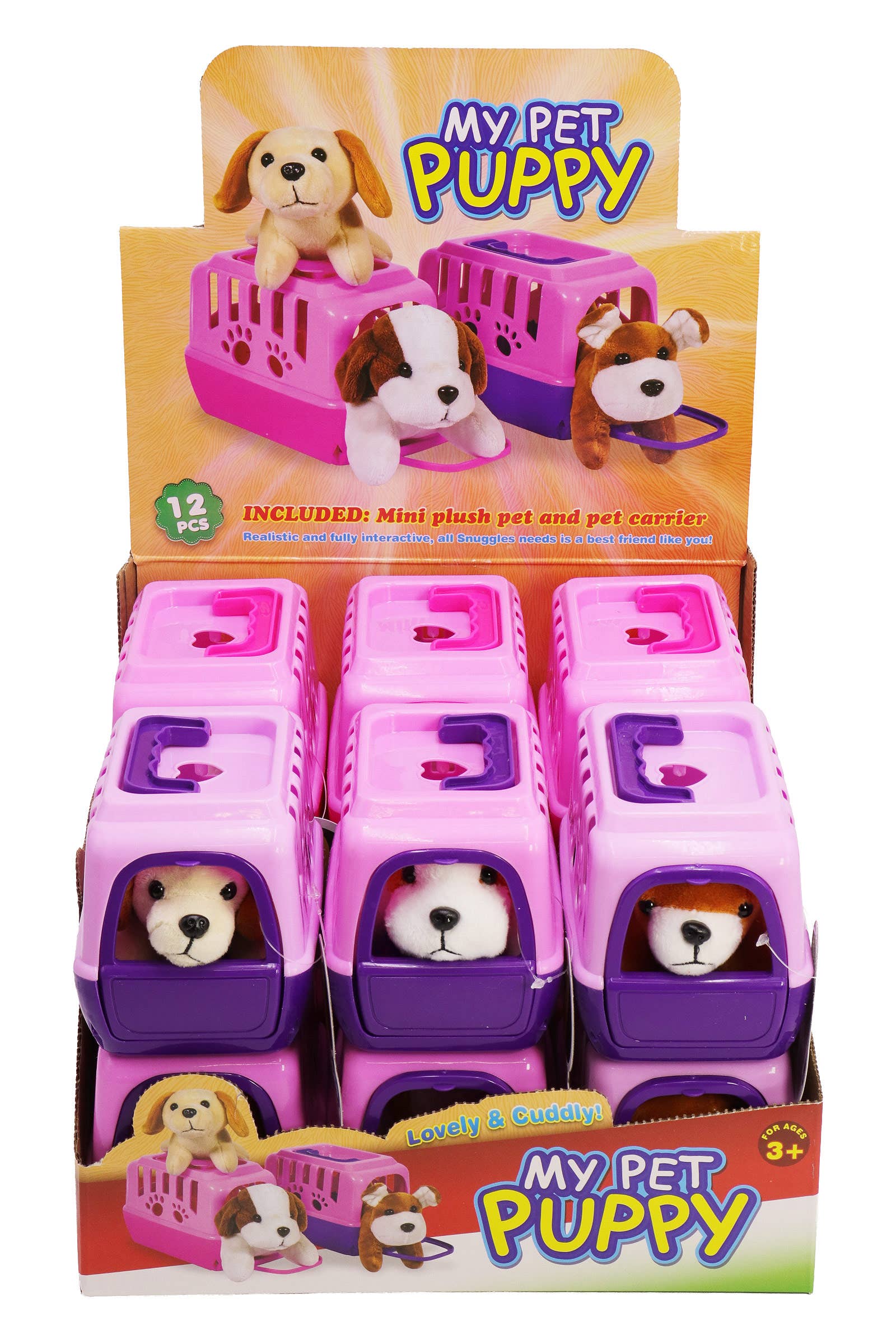My Pet Puppy Dog Stuffed Kennel Toy - 12 Pcs