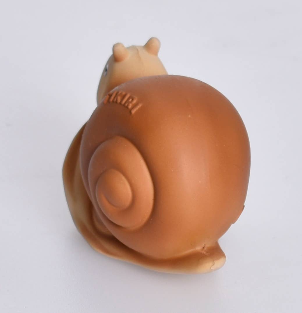 Snail Natural Rubber Teether, Rattle & Bath Toy