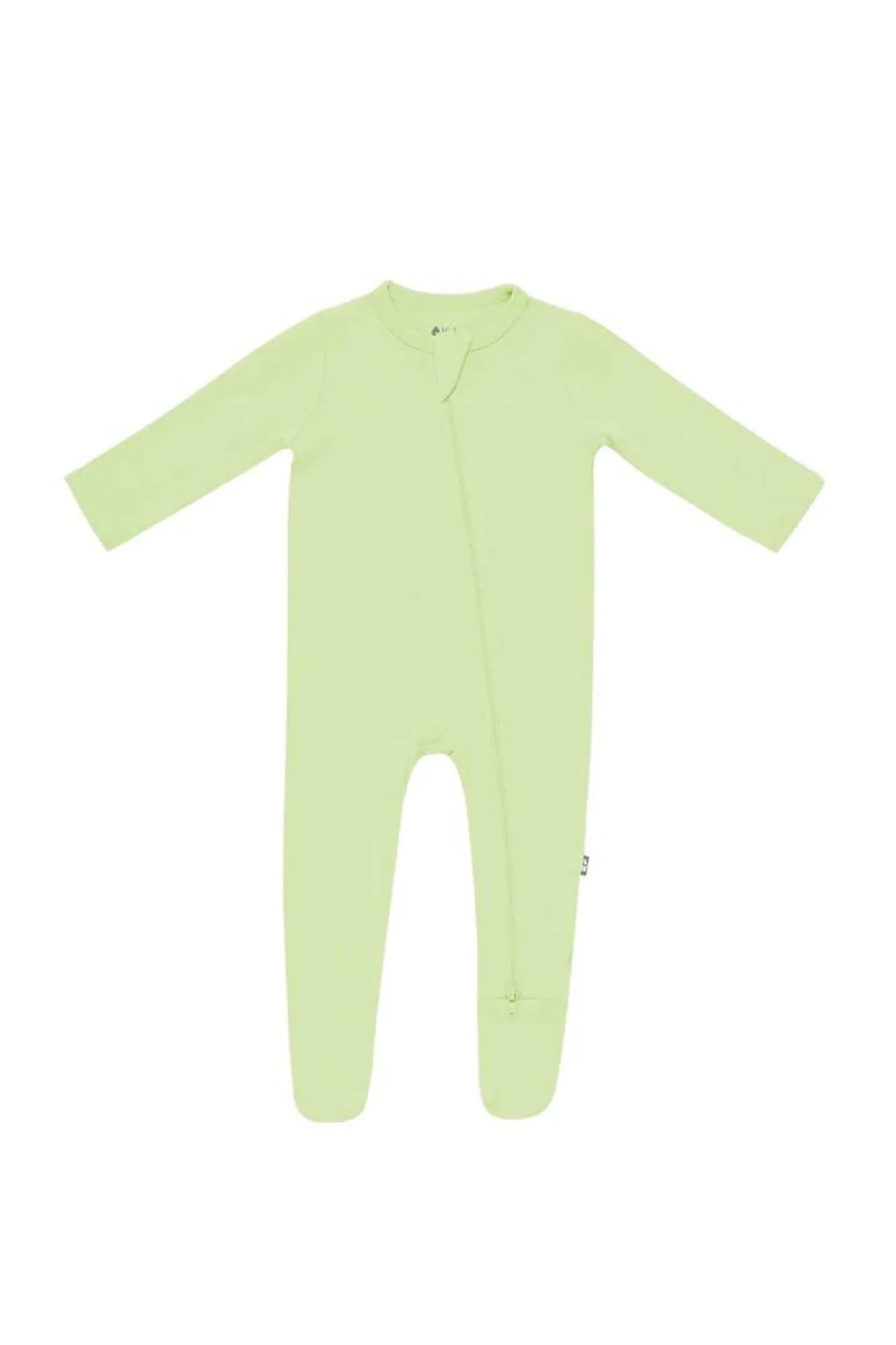 Zippered Footie in Pistachio