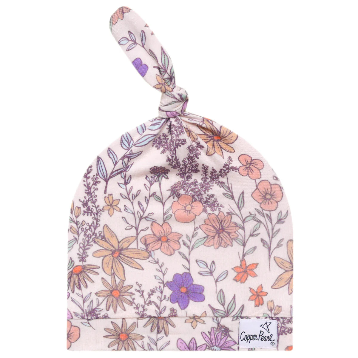 Copper Pearl Top Knot Hat
