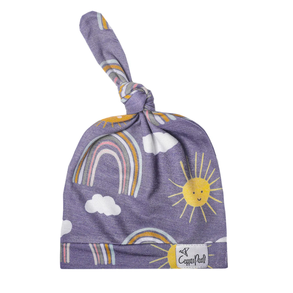 Copper Pearl Top Knot Hat