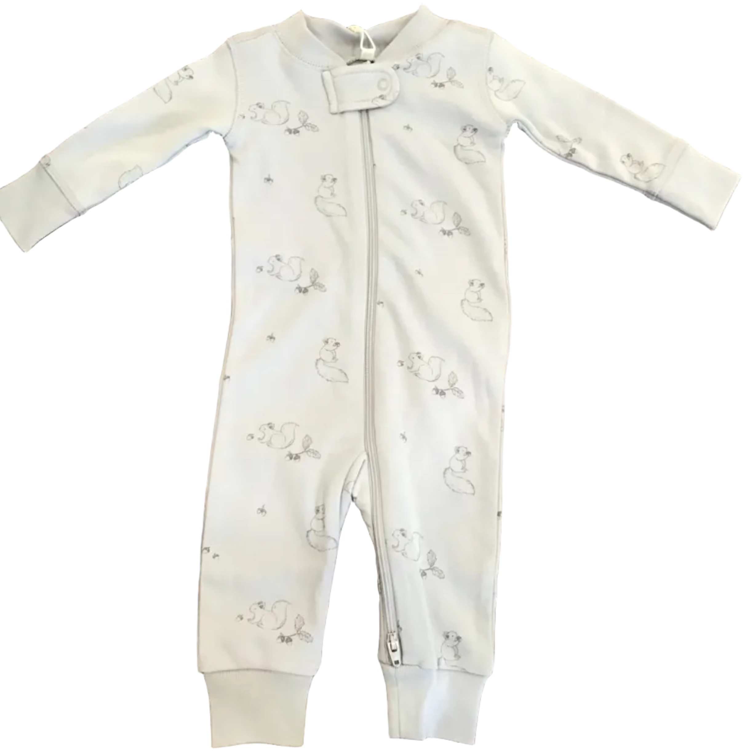 Zip Long Sleeve Sleeper || Squirrel