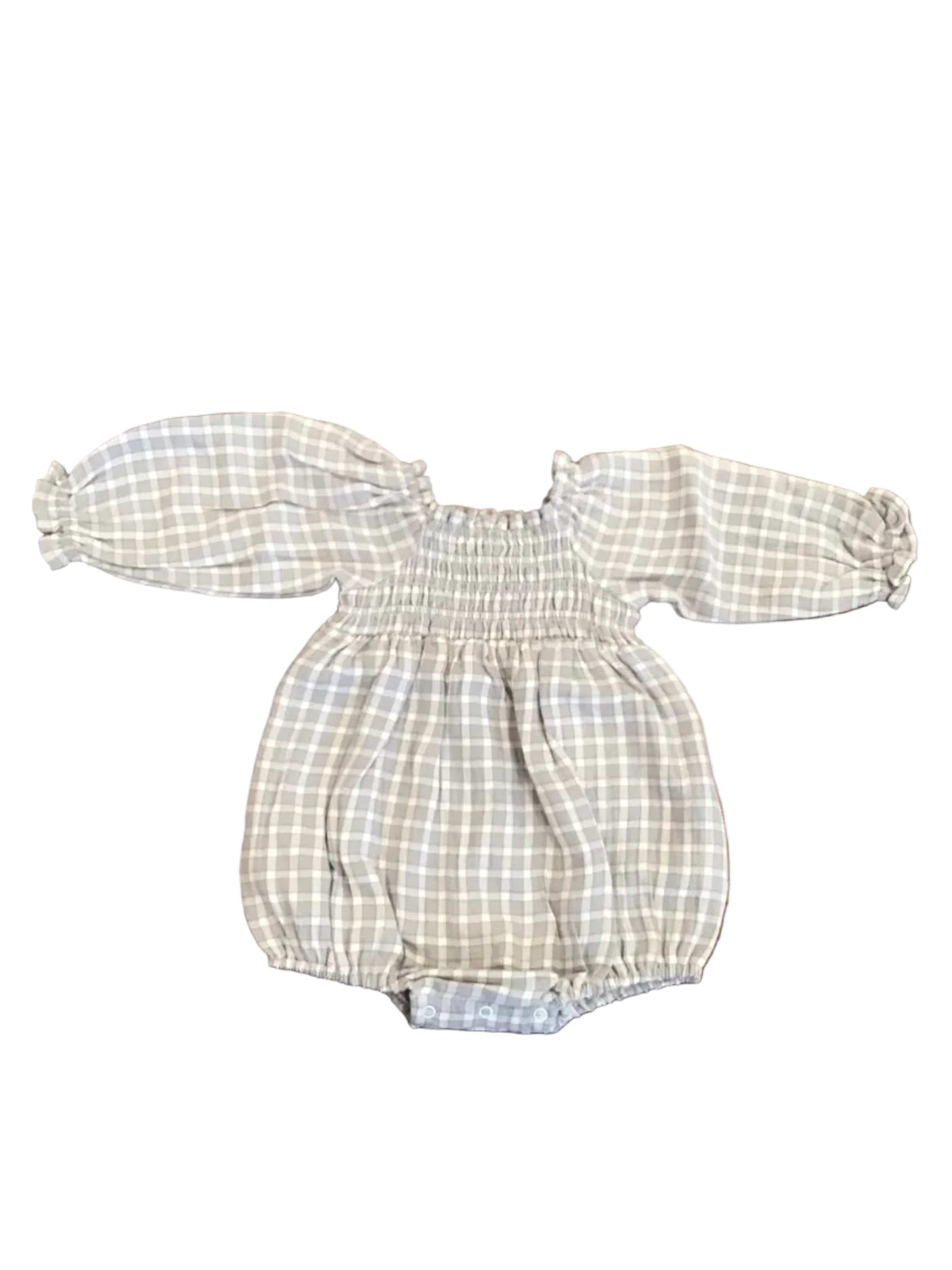 Eden Romper || Blue Gingham