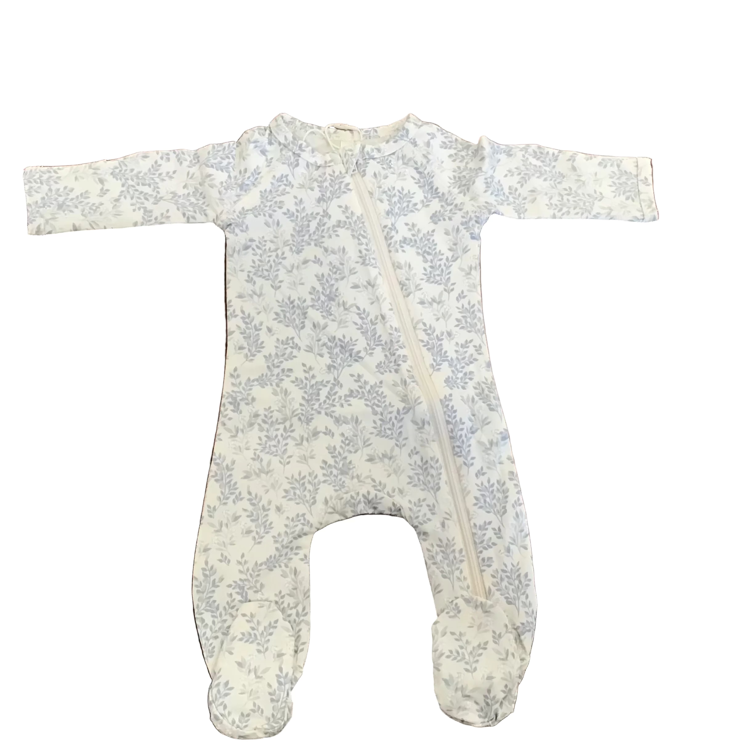 Bamboo Zip Footie || Cloud Floral