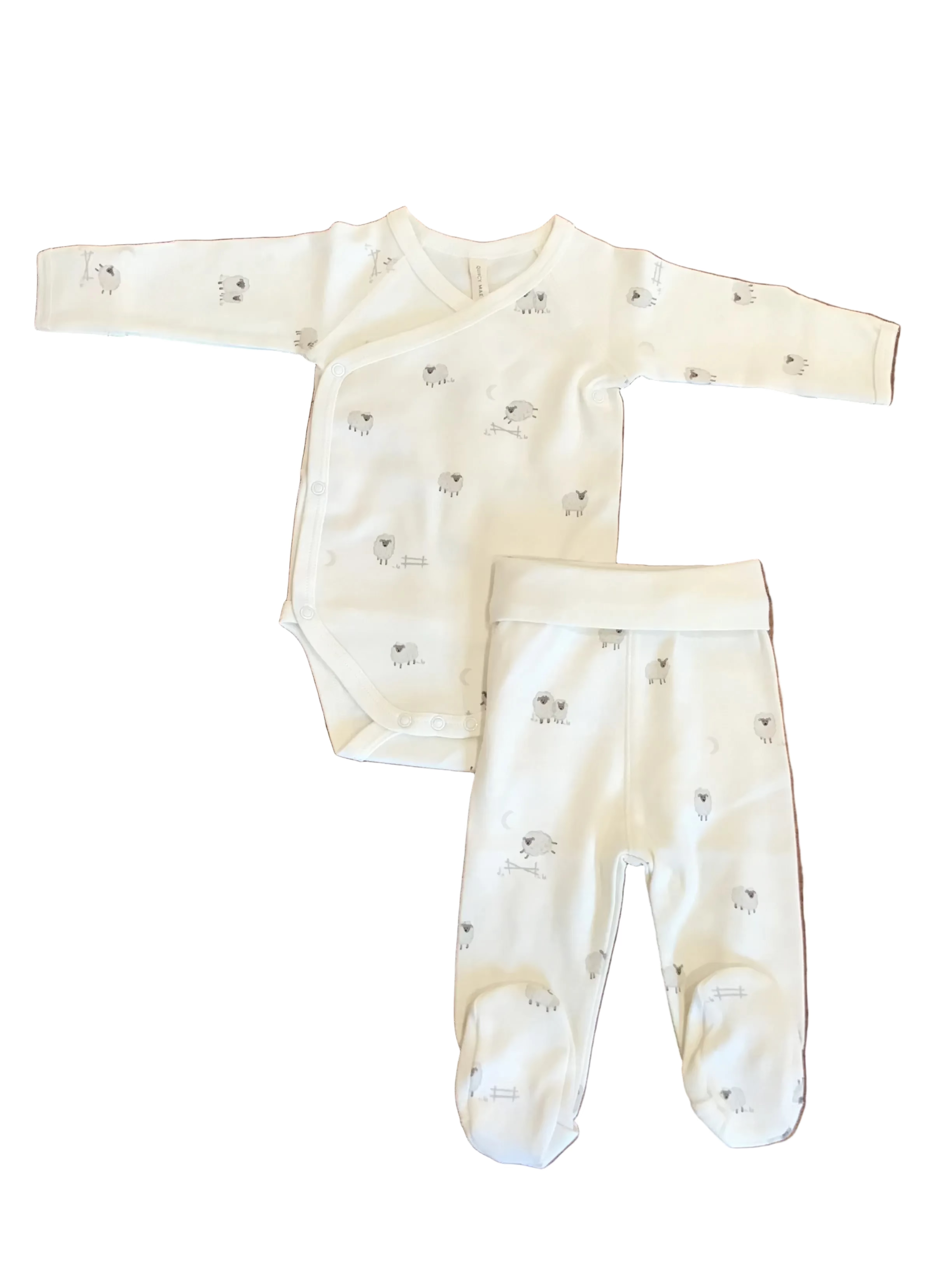 Side Snap Bodysuit and Pant Set || Sheep