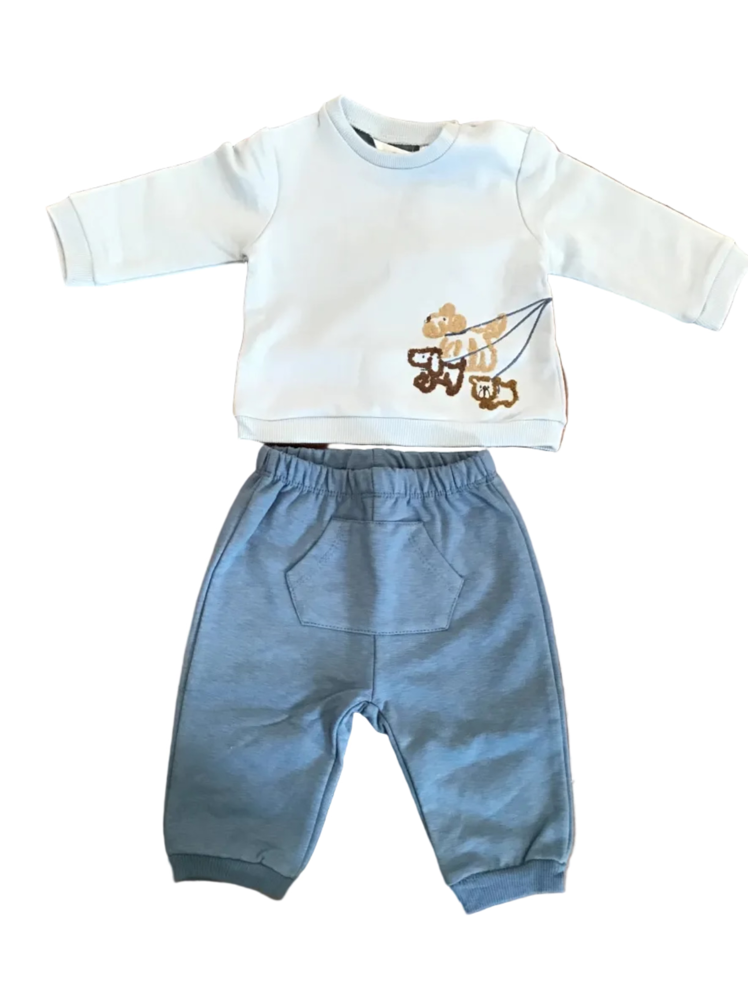 Blue Dog Crewneck and Sweatpants