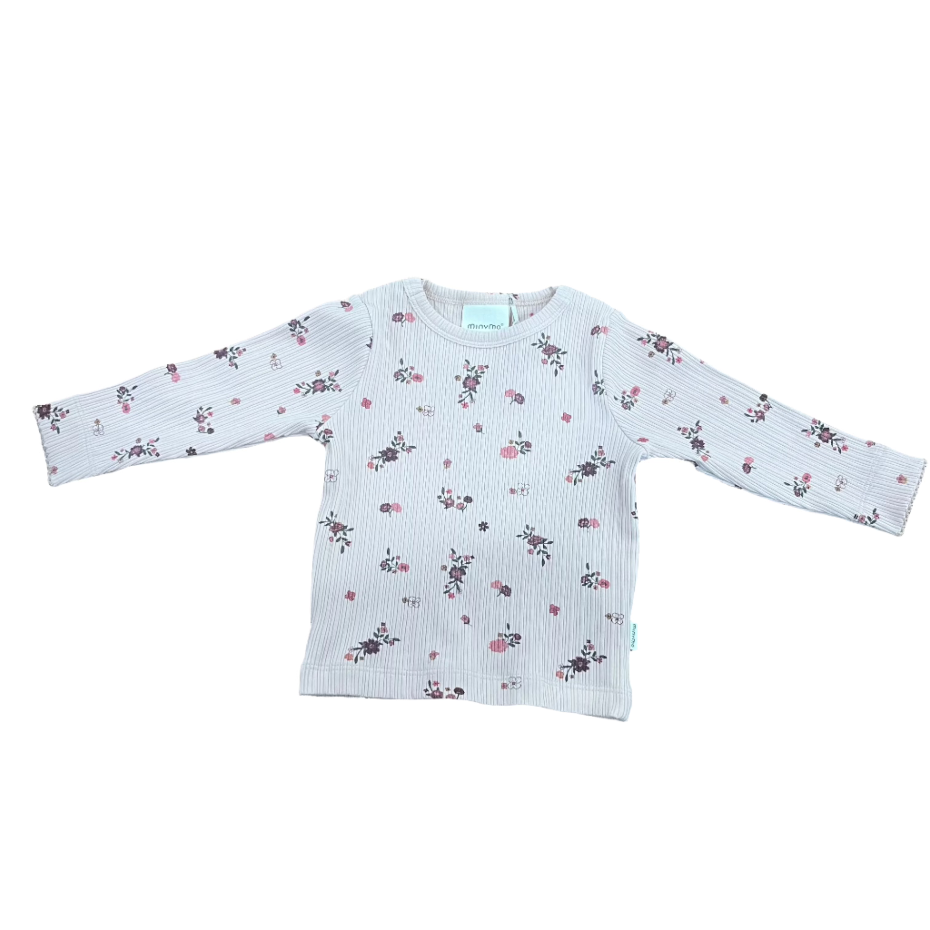 Floral Ribbed Long Sleeve Shirt