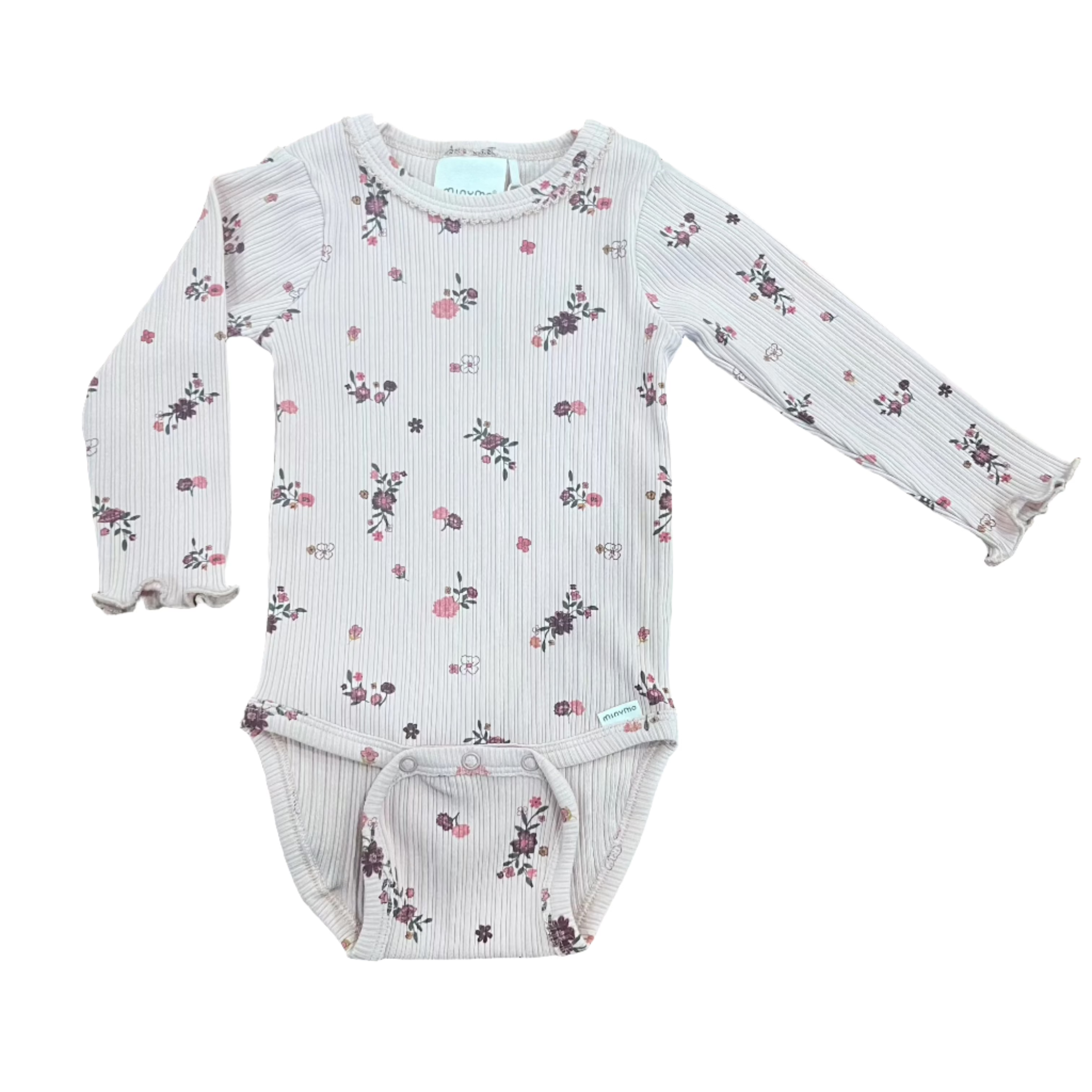 Floral Ribbed Onesie