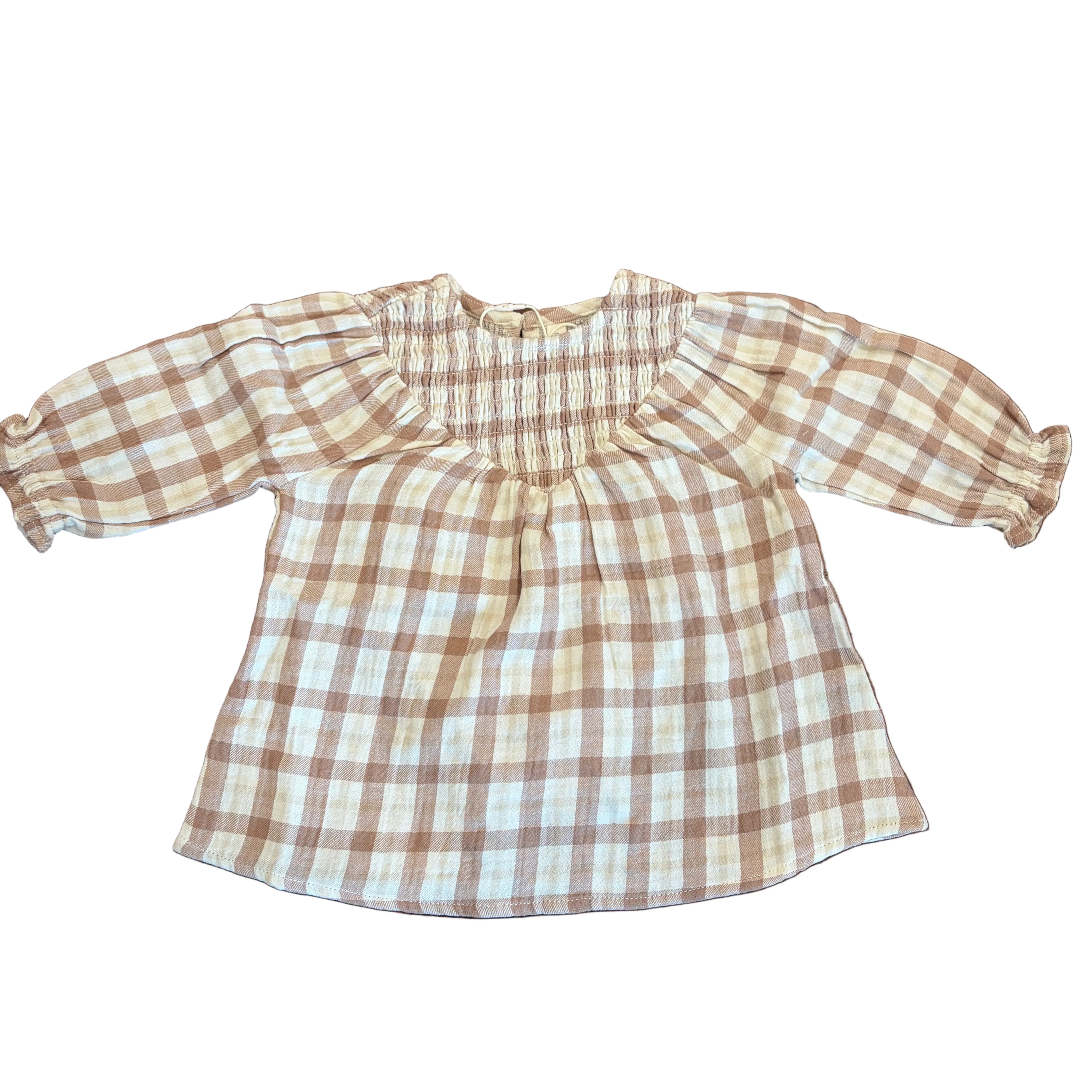 Gingham Long Sleeve Dress