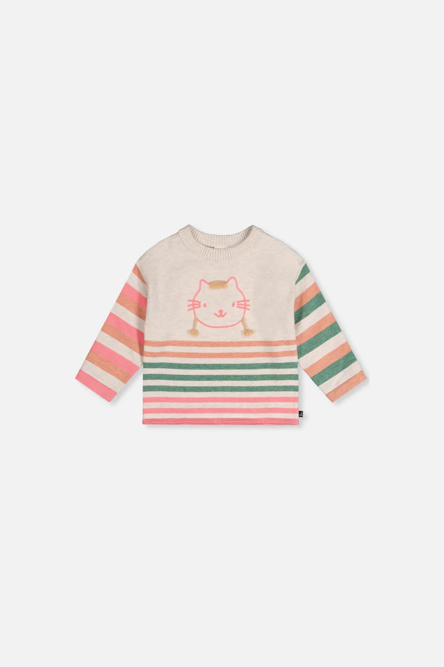 Baby Knitted Stripe Sweater Off-White