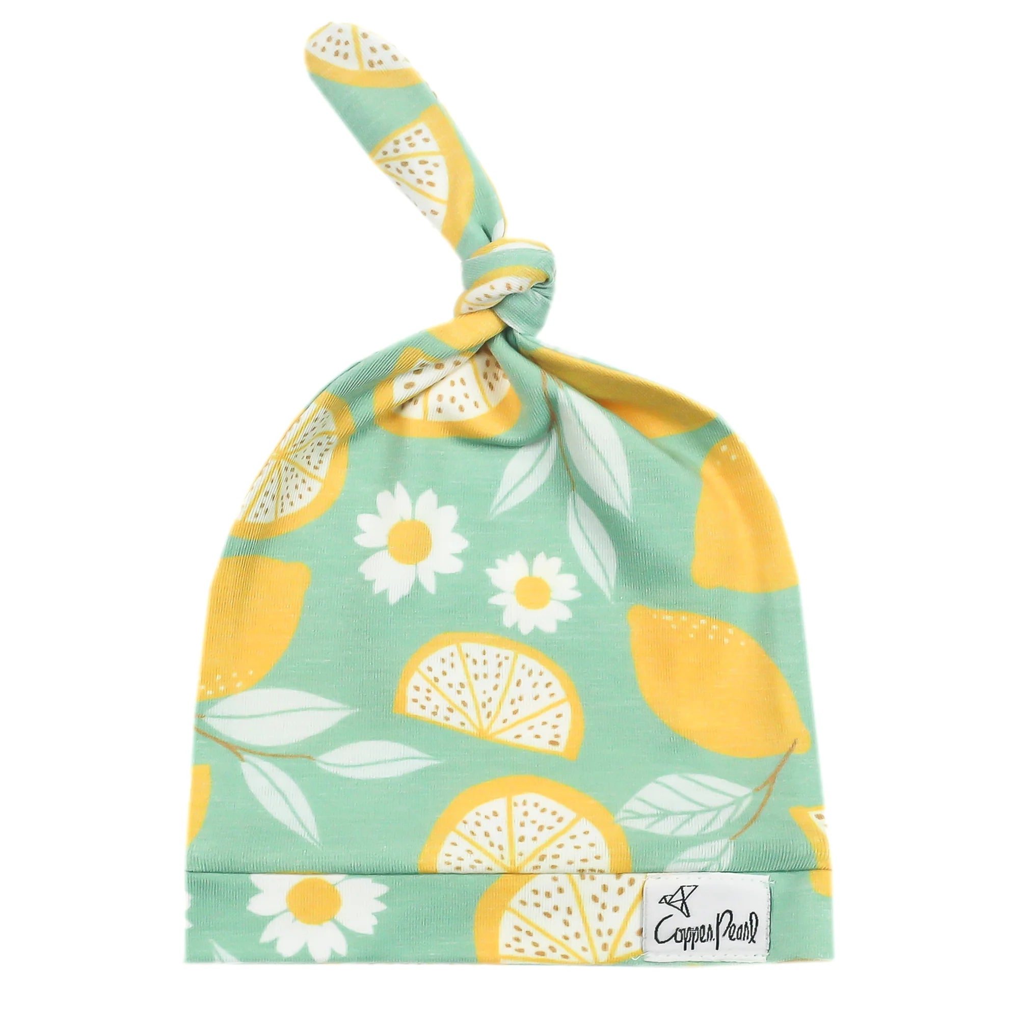 Copper Pearl Top Knot Hat