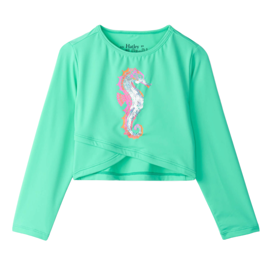 Girls Painted Sea Horse Cross Over Cover-Up