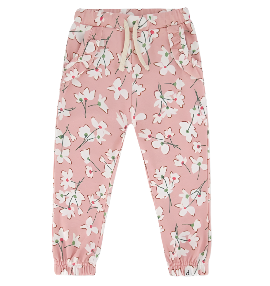 Printed Big Floral French Terry Sweatpants