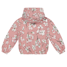 Load image into Gallery viewer, French Terry Hooded Sweatshirt Pink with Printed Flower