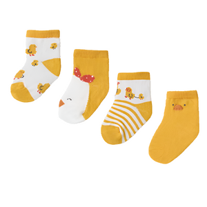 Newborn Duck Socks 4-Pack