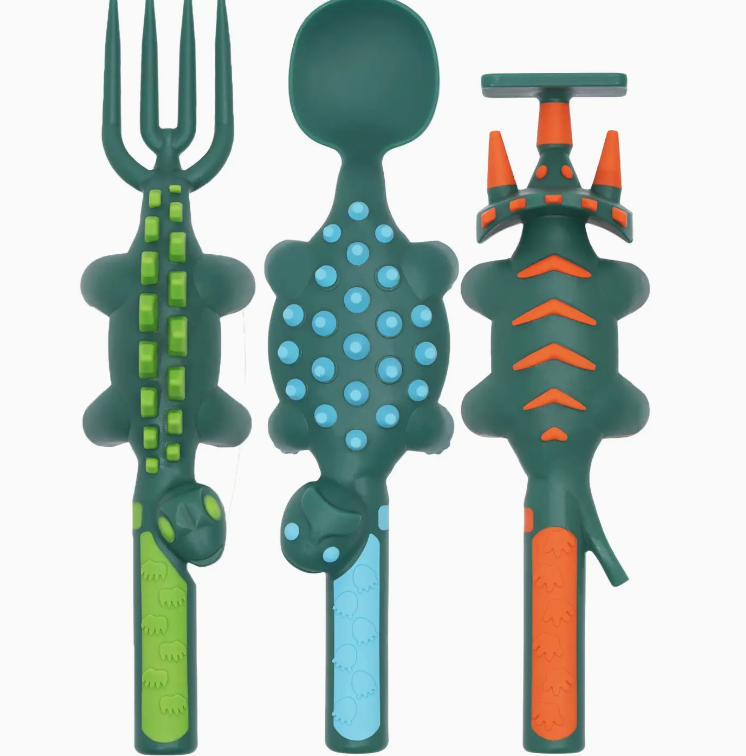 Set of 3 Dino utensils