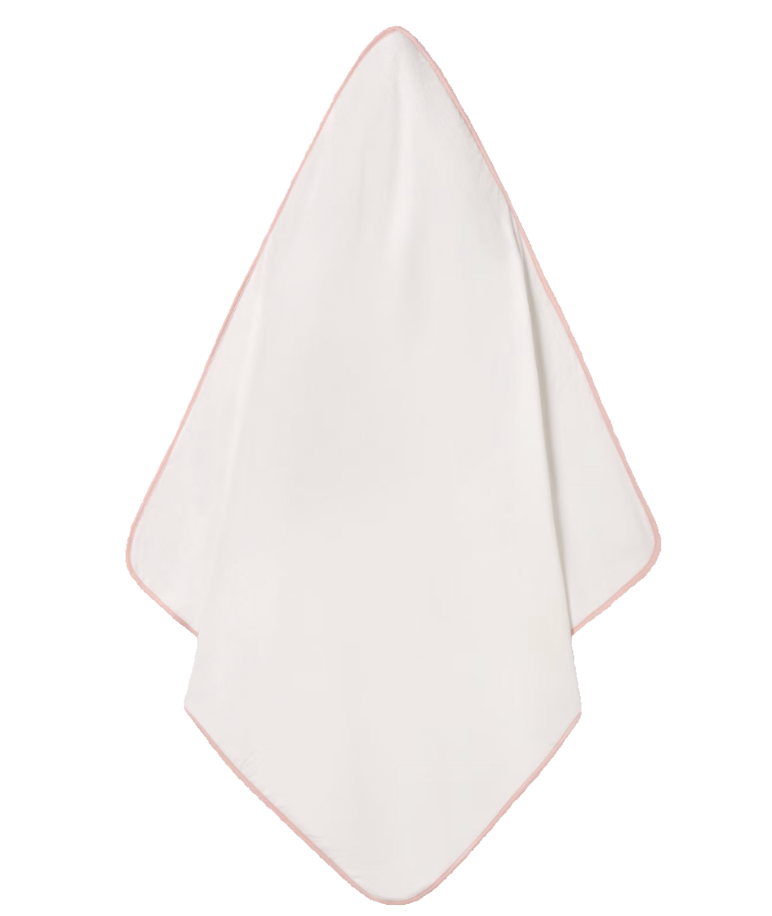 Baby Hooded Towel with Pink Lace