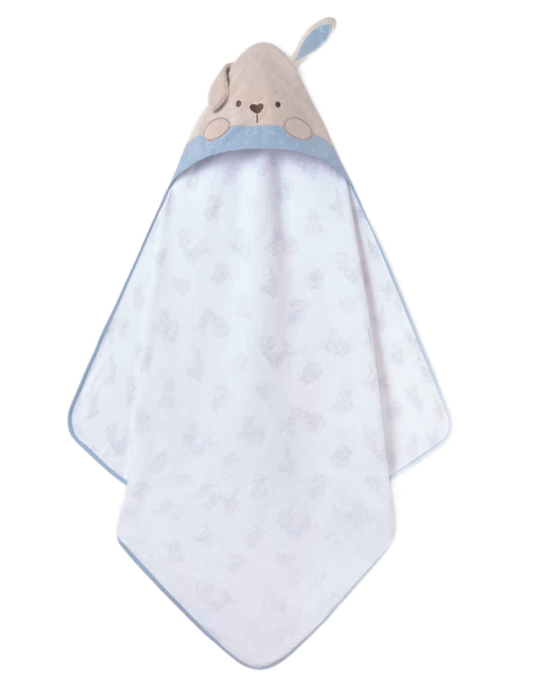 Baby Hooded Towel with Bear in Blue