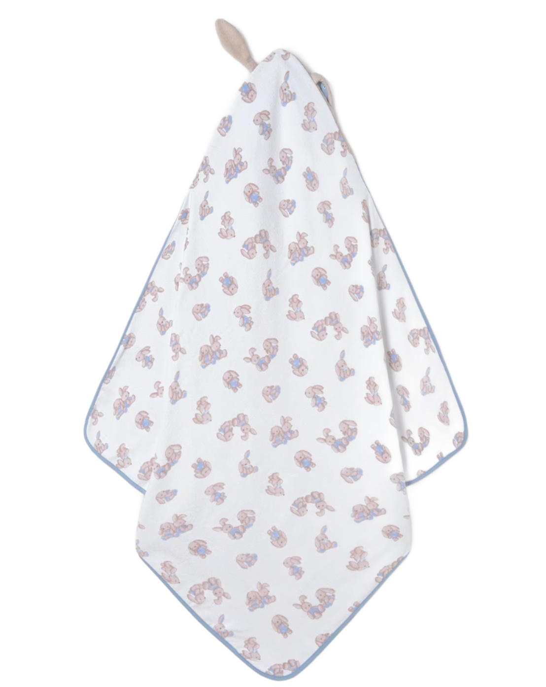 Baby Hooded Towel with Bear in Blue