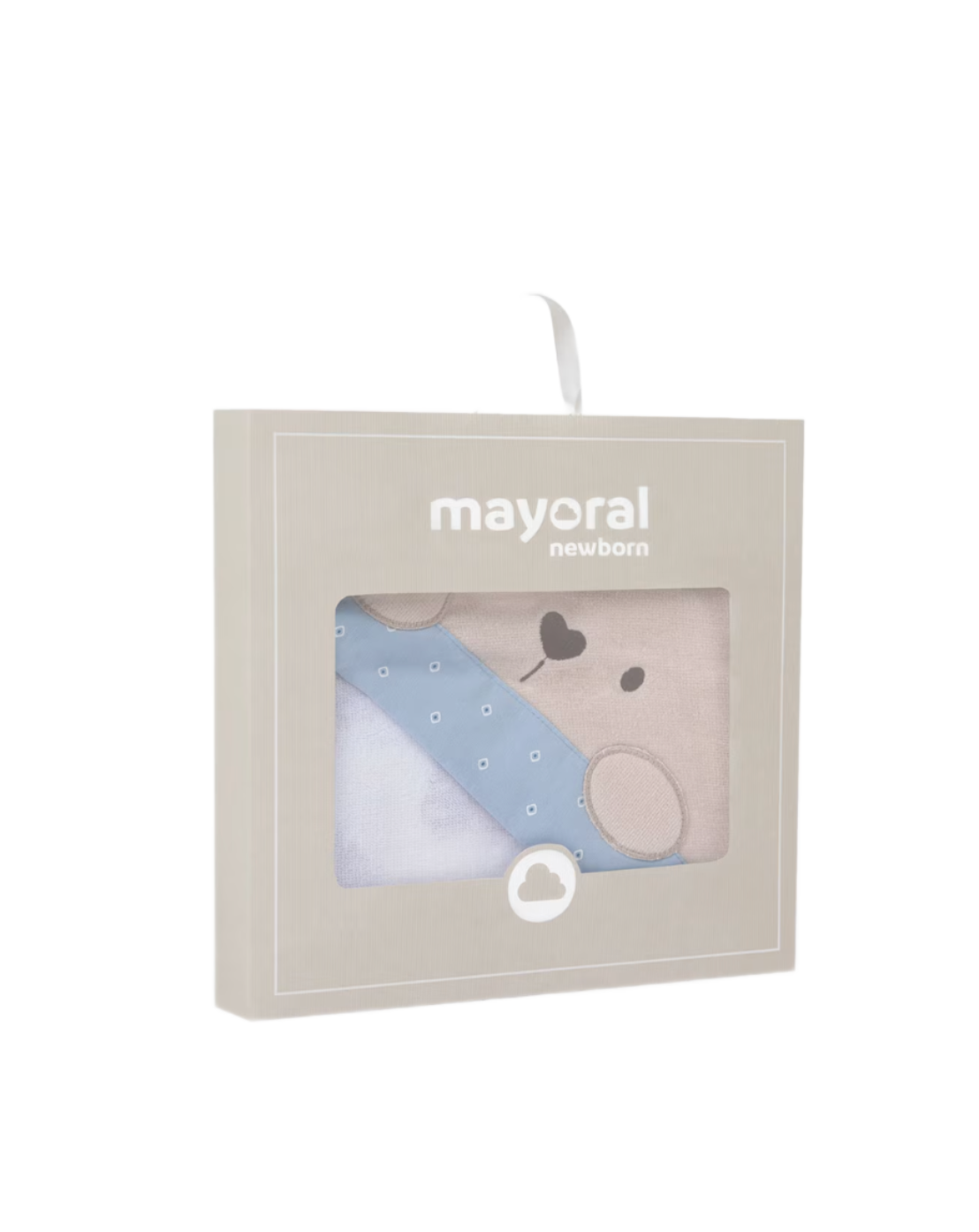 Baby Hooded Towel with Bear in Blue