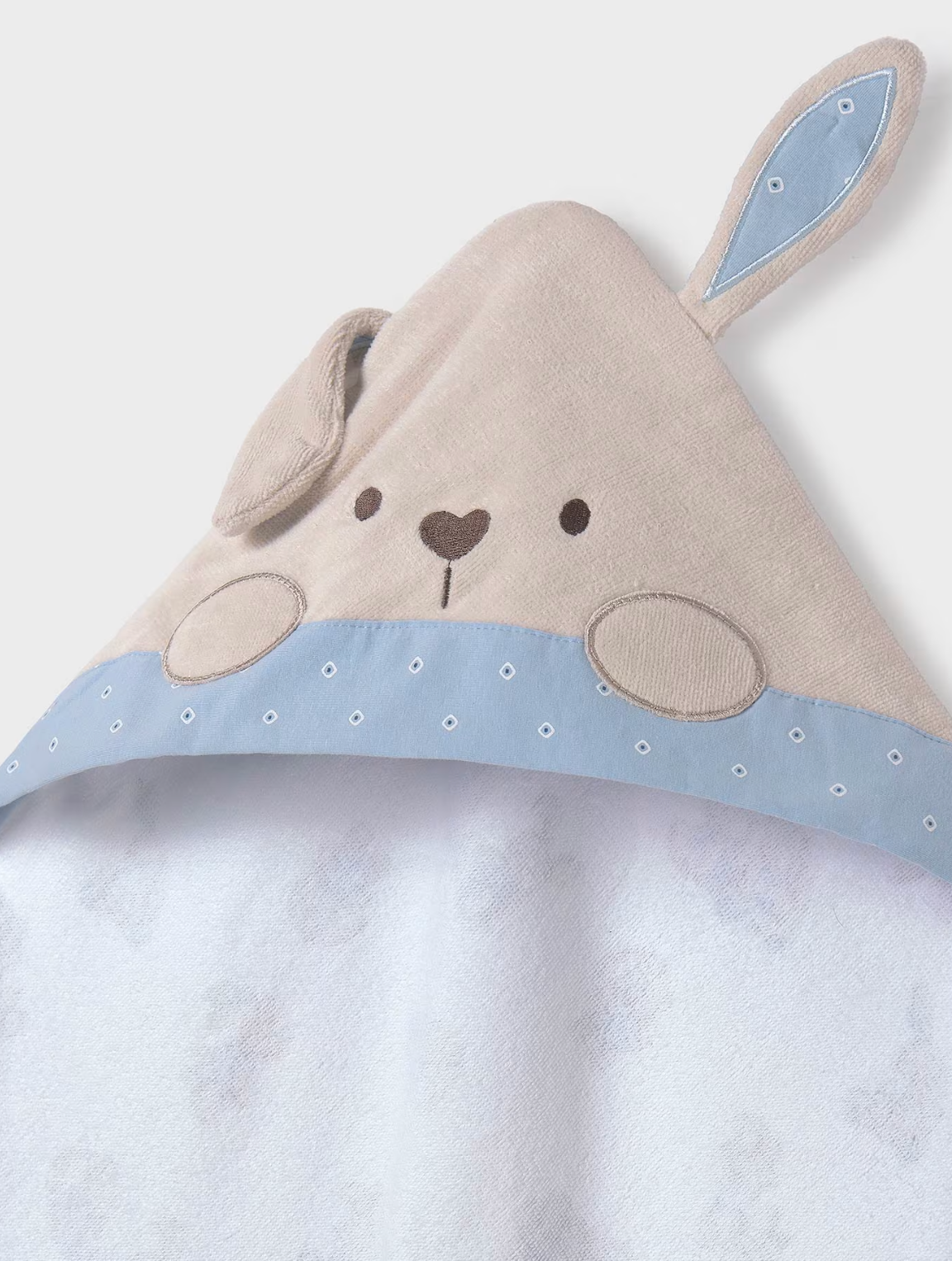 Baby Hooded Towel with Bear in Blue