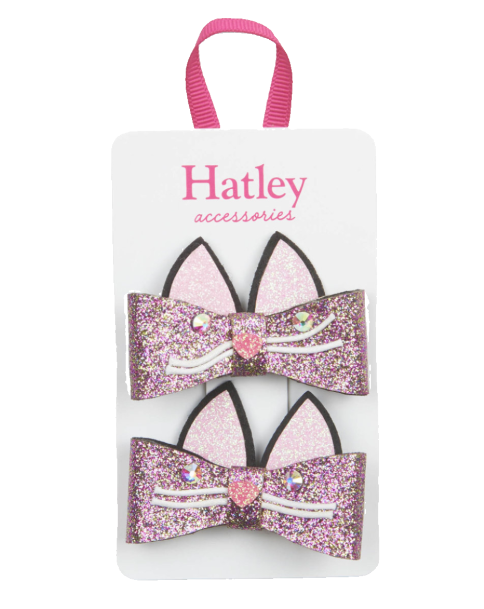 Glitter Kitties Hair Clips