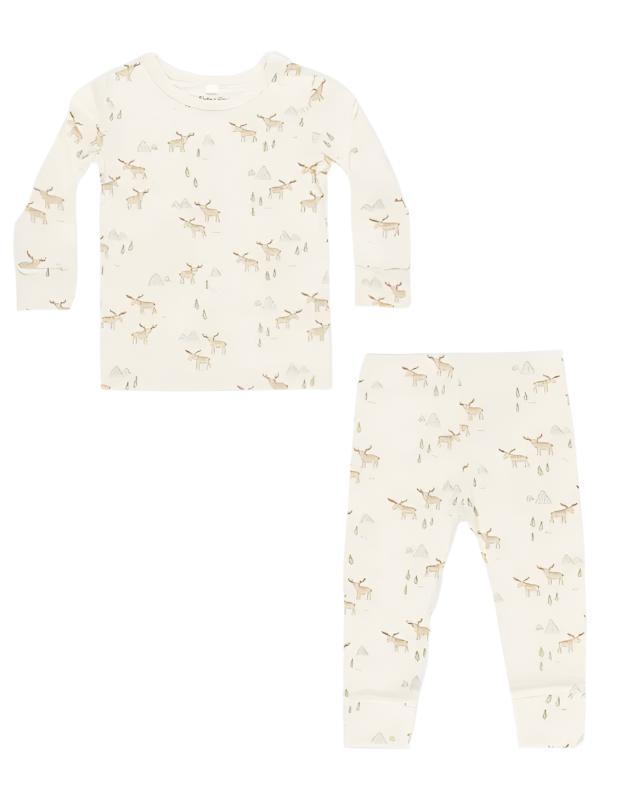 Long Sleeve Moose Pajamas