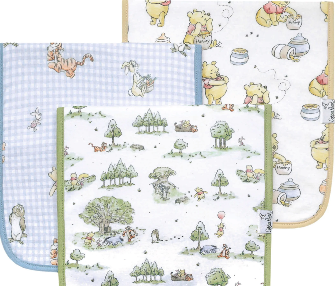 Premium Burp Cloths - Hundred Acre Woods