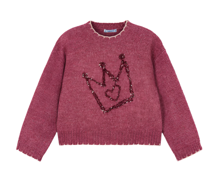 Sequin Crown Sweater