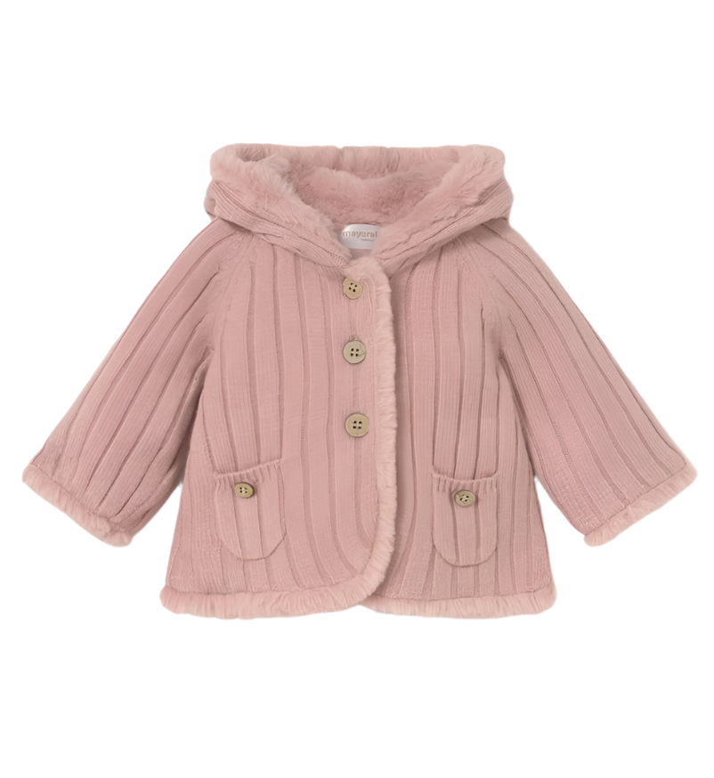 Knit Faux Fur Jacket