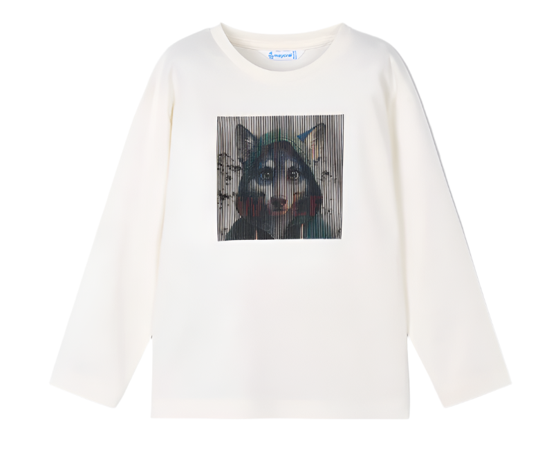 Printed T-Shirt in Cream