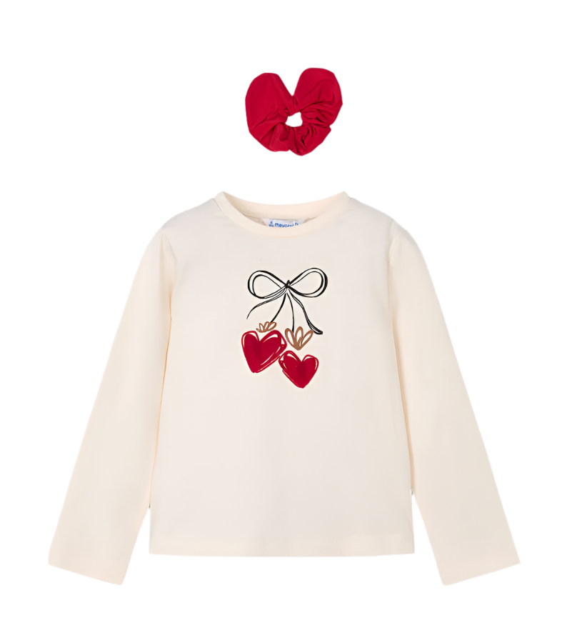 Heart Shirt with Scrunchie