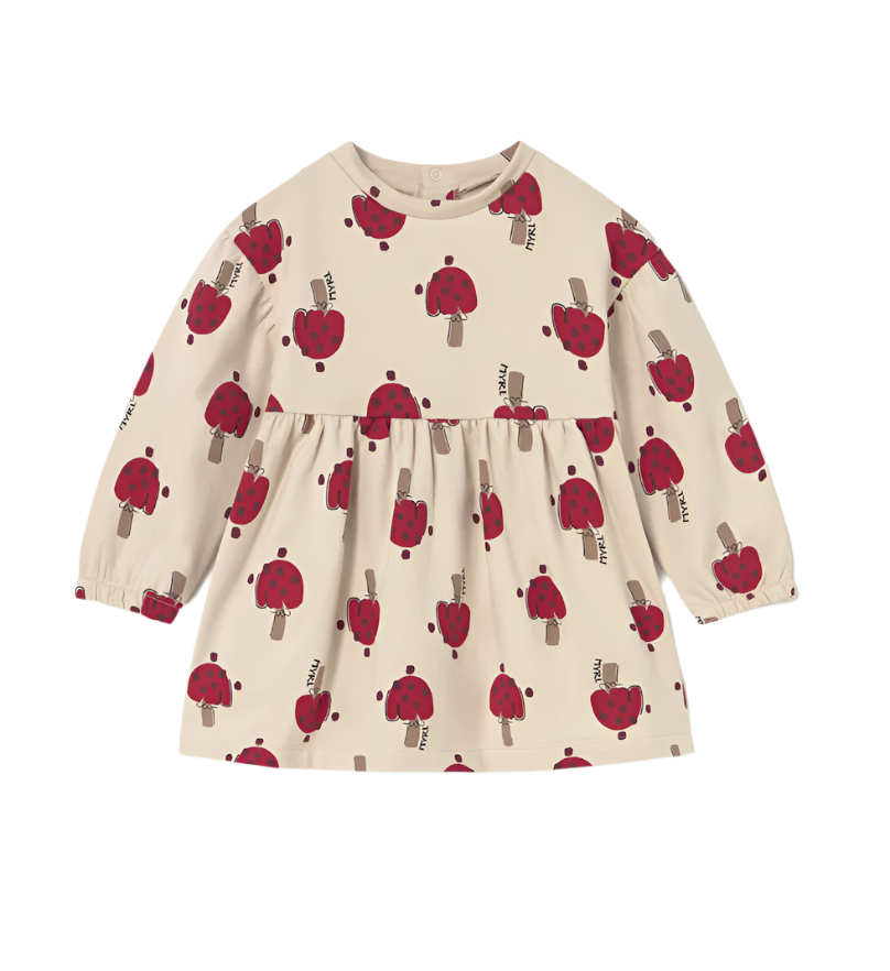 Mushroom Printed Fleece Dress