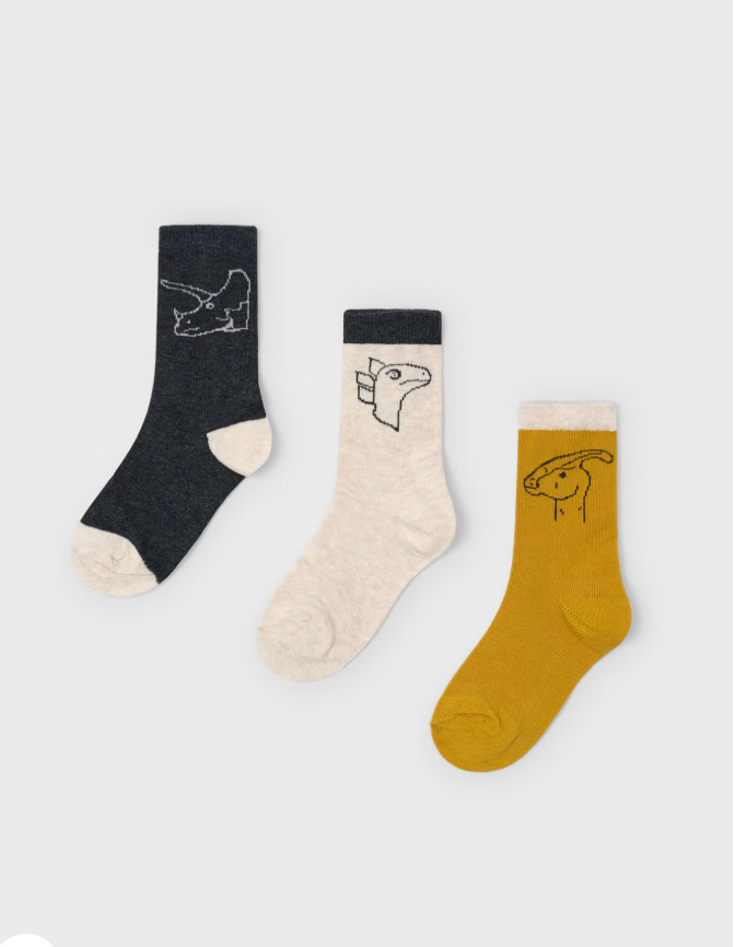 3-Pack Dino Socks