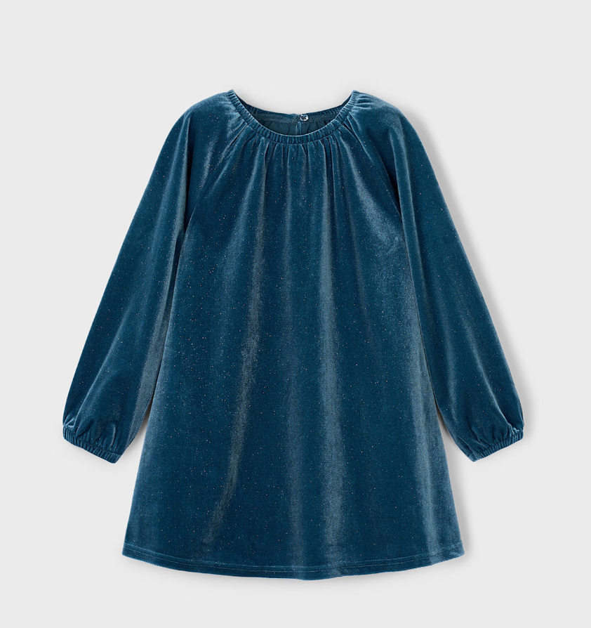 Long Sleeve Velvet Dress