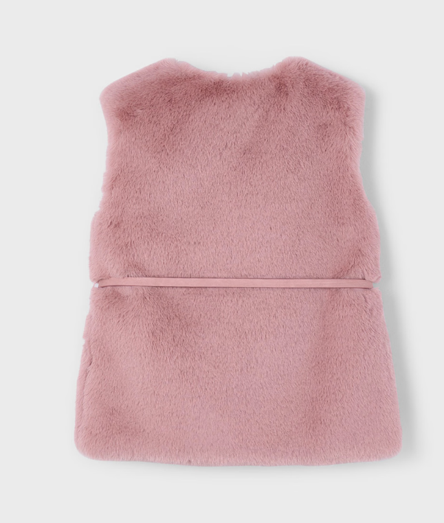 Belted Faux Fur Vest