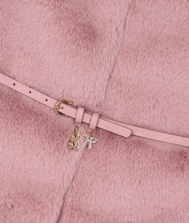 Belted Faux Fur Vest