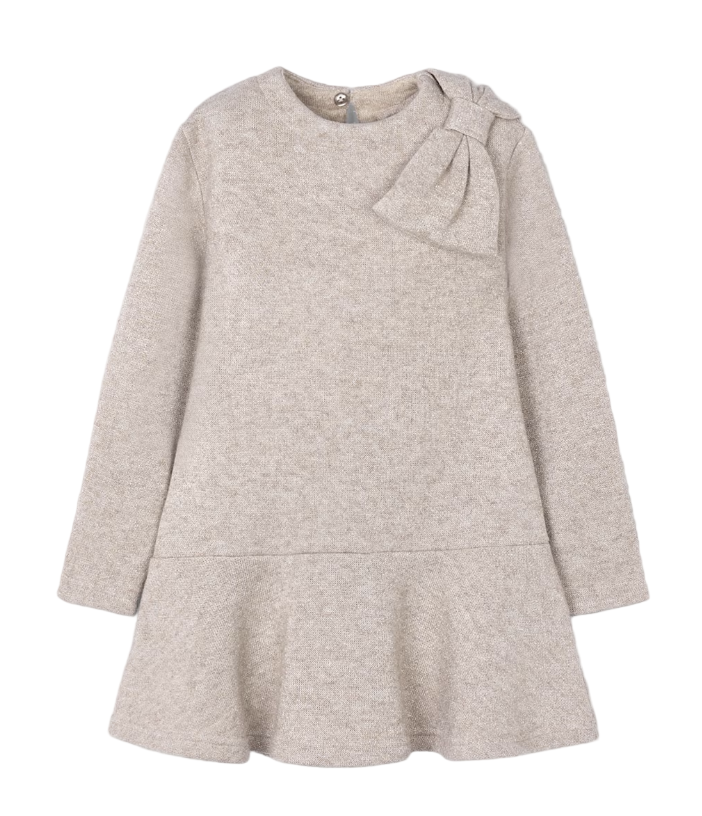 Knit Dress with Bow