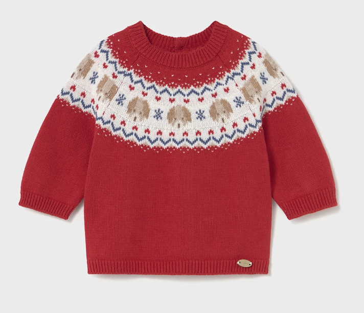 Newborn Sweater with Puppies