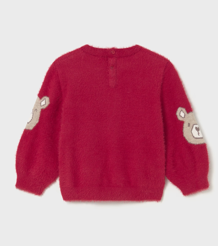 Baby Sweater with Bear Fur Detail