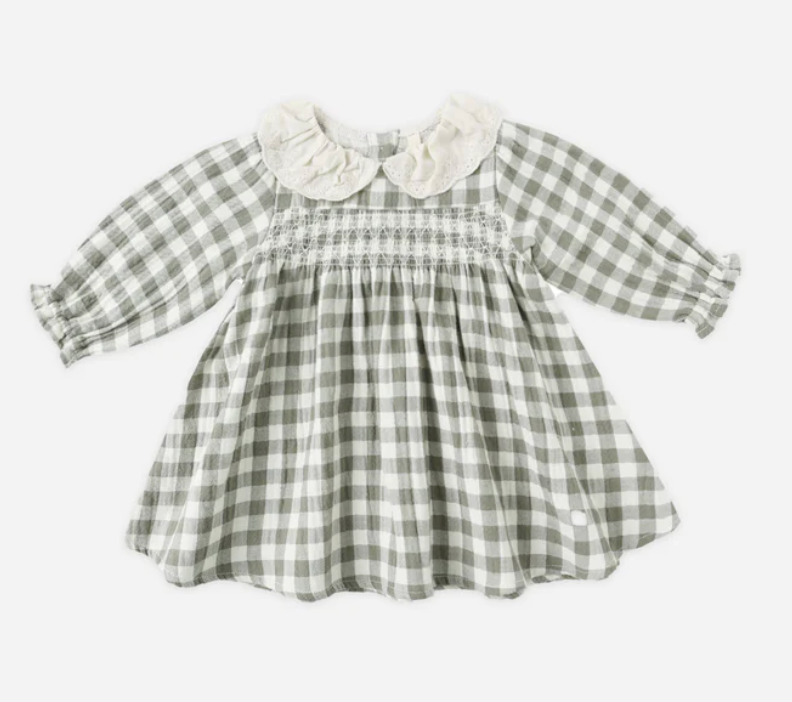 Callie Dress in Forest Check