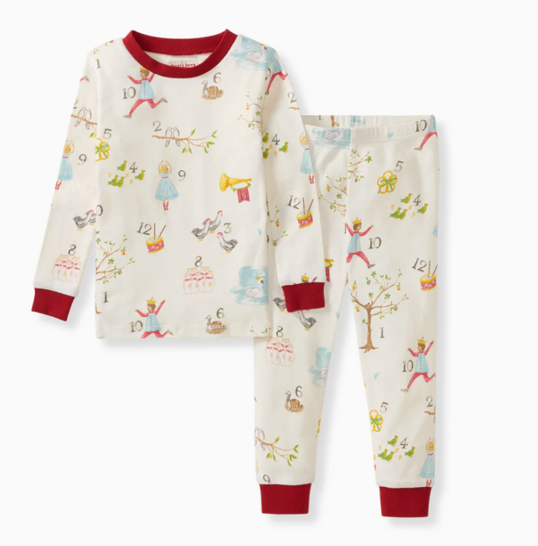 12 Days of Christmas Organic 2 Piece Pajama Set