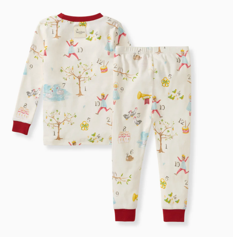 12 Days of Christmas Organic 2 Piece Pajama Set