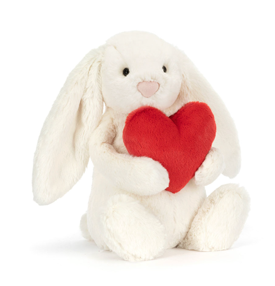 Bashful Red Love Heart Bunny