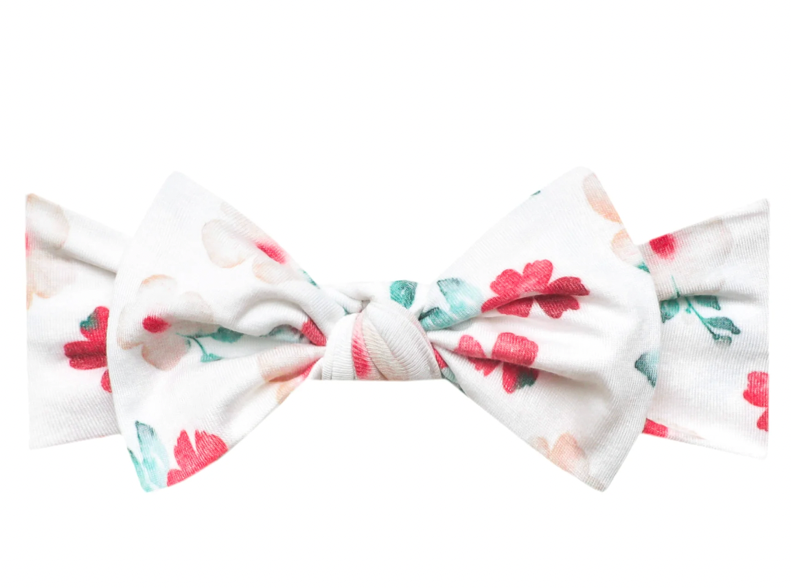 Knit Headband Bow - Noel