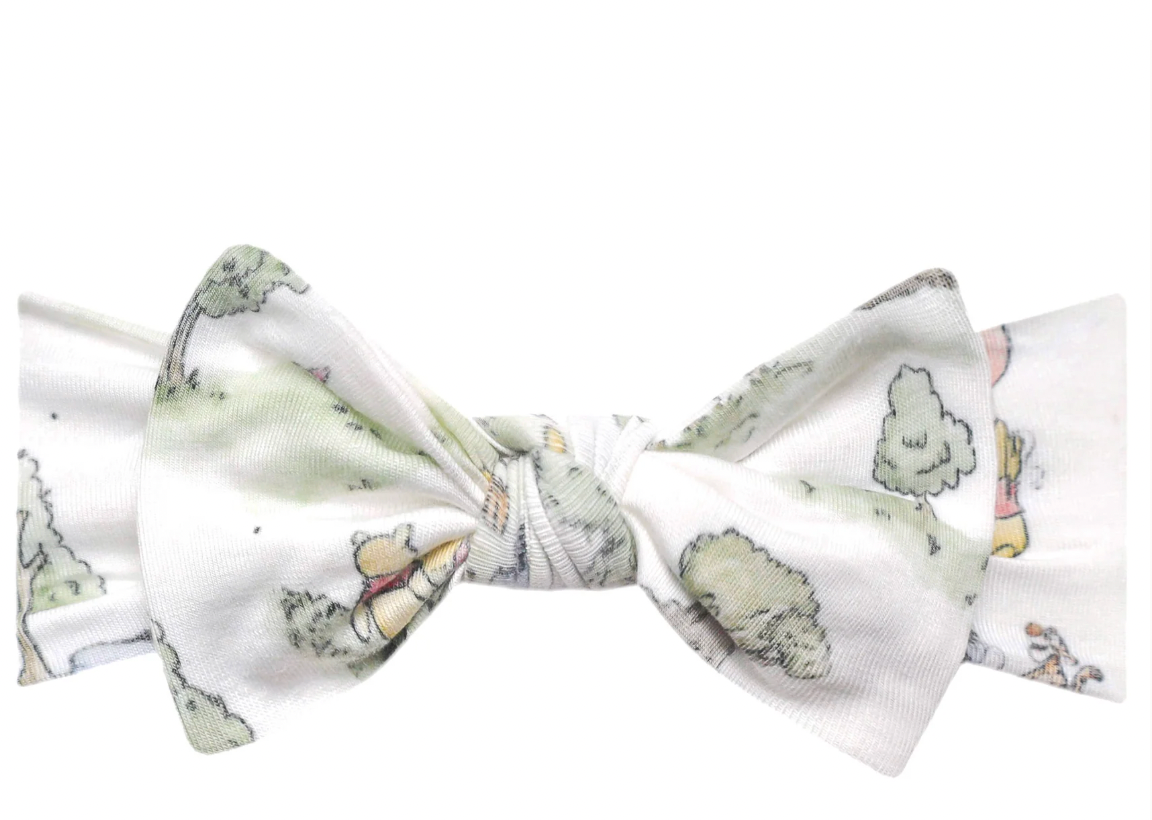 Knit Headband Bow - Hundred Acre Wood