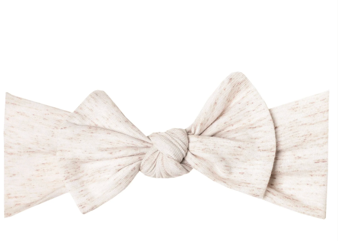 Knit Headband Bow - Oat